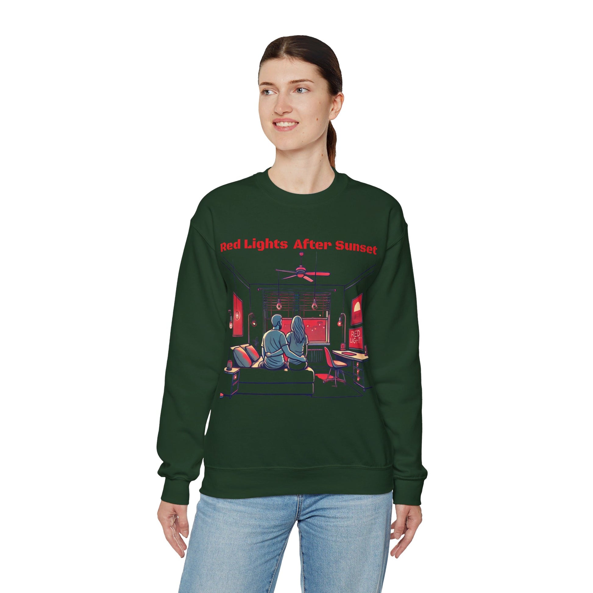 Red Lights After Sunset Couples' Sweatshirt - My Higher Being