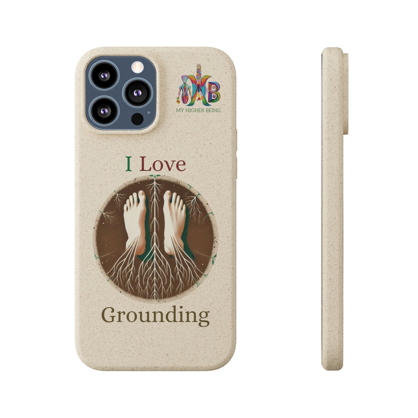 'I Love Grounding'_Plastic Free Biodegradable Phone Case