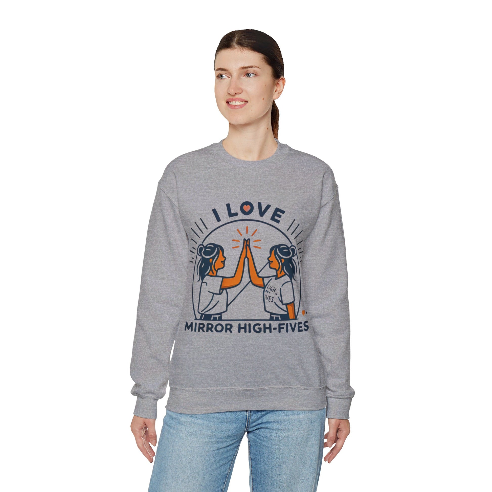 I Love Mirror High Fives Woman's Sweatshirt - My Higher Being