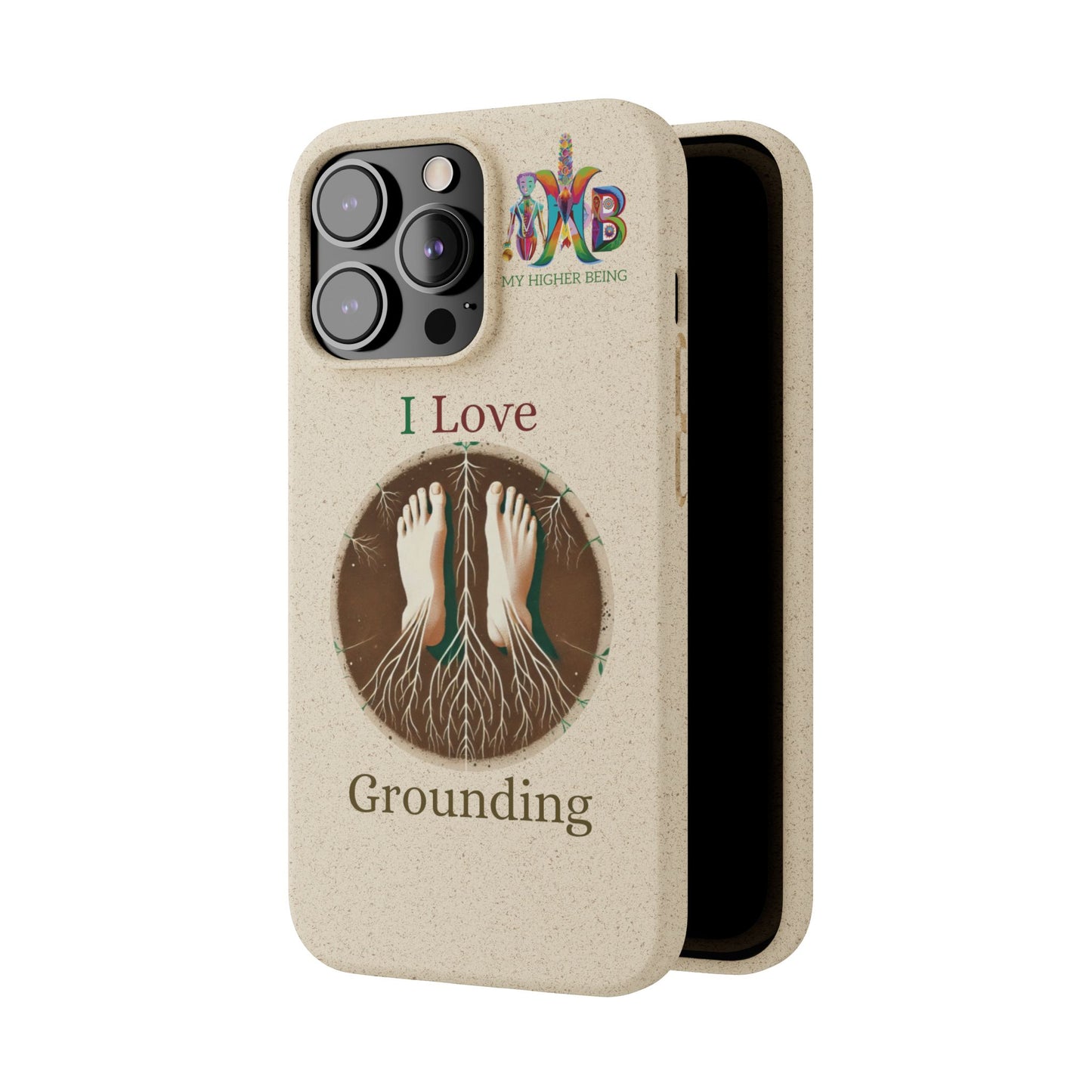 'I Love Grounding'_Plastic Free Biodegradable Phone Case