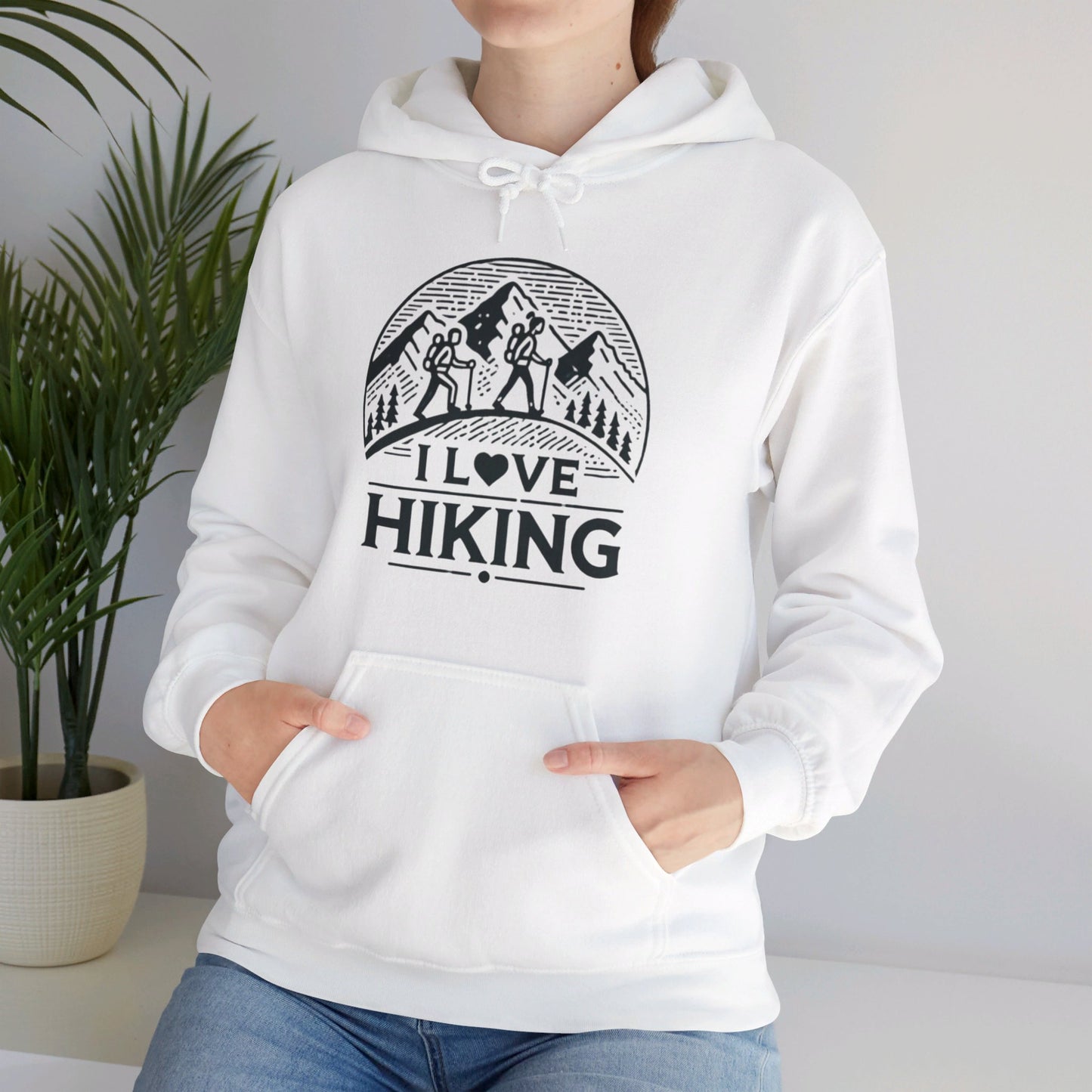 I Love Hiking Couples' Hoodie - My Higher Being