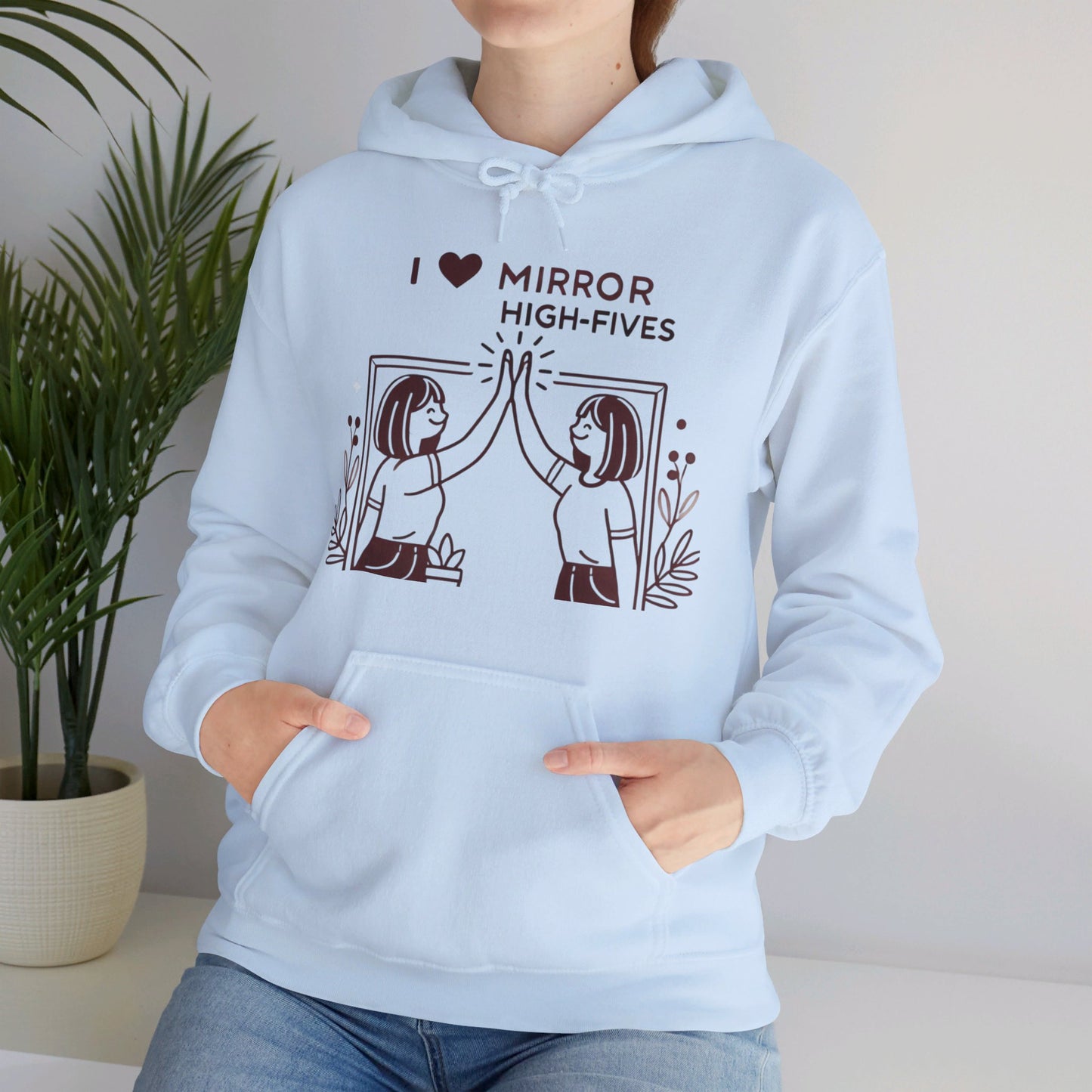 I Love Mirror High Fives Woman's Hoodie - My Higher Being