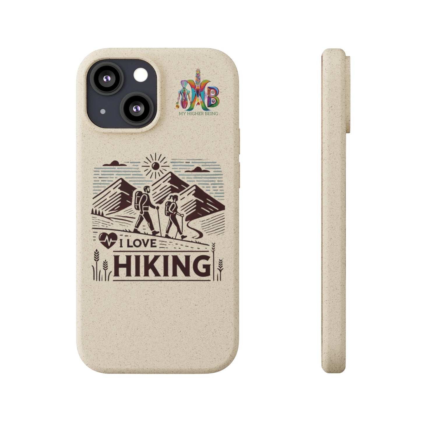 'I Love Hiking'_Plastic Free Biodegradable Phone Case (MHB Edition) - My Higher Being