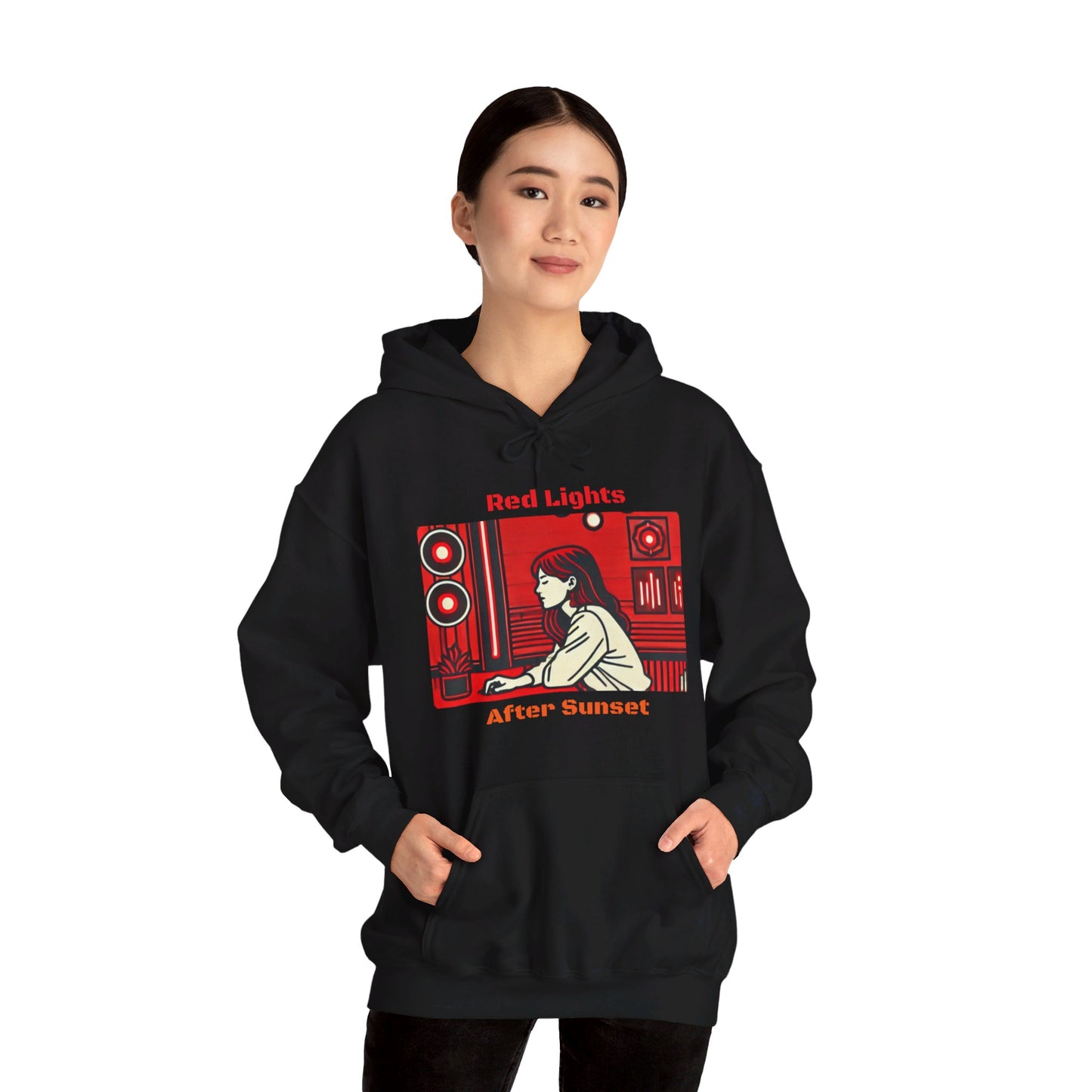 Red Lights After Sunset Woman's Hoodie - My Higher Being