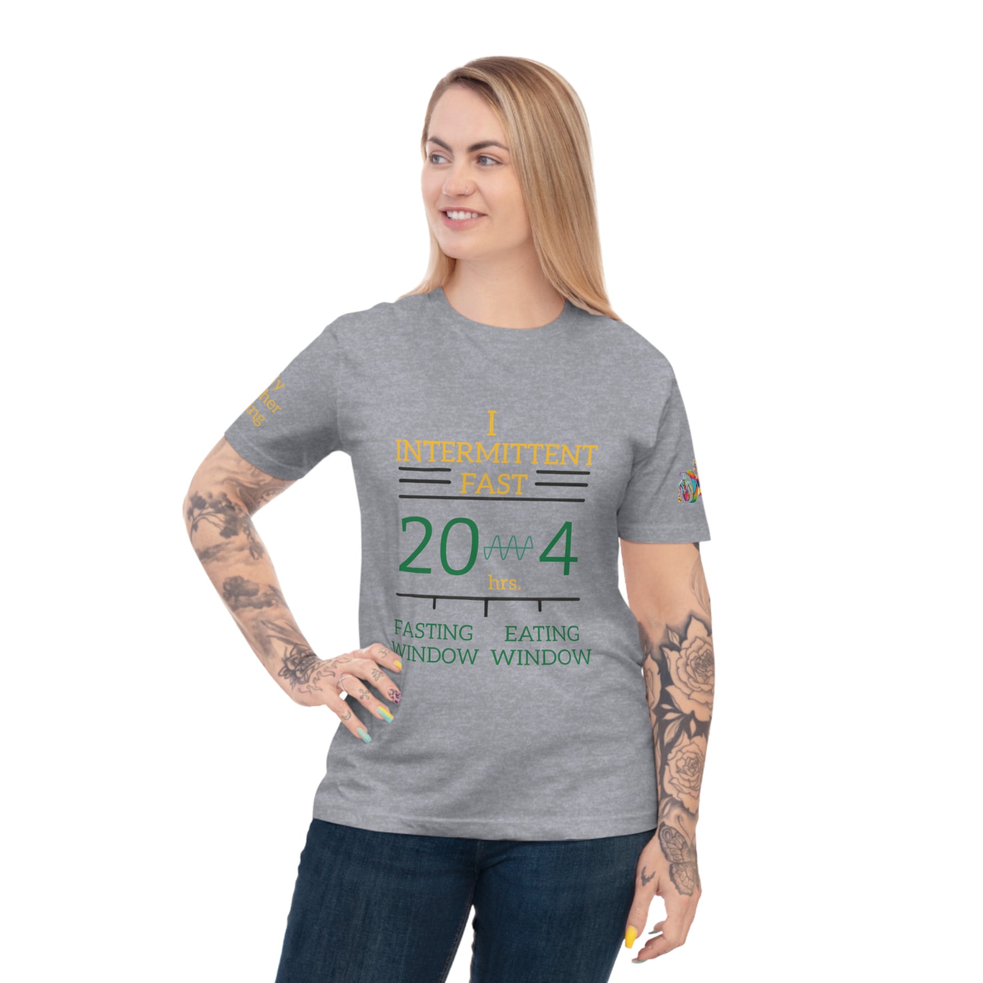 'I Intermittent Fast_20 - 4' (MHB EDITION)_100% Organic Cotton Jersey T-Shirt - My Higher Being