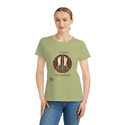 'I Love Grounding'_100% Organic Women's Classic T-Shirt - My Higher Being