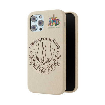 'I Love Grounding'_Plastic Free Biodegradable Phone Case