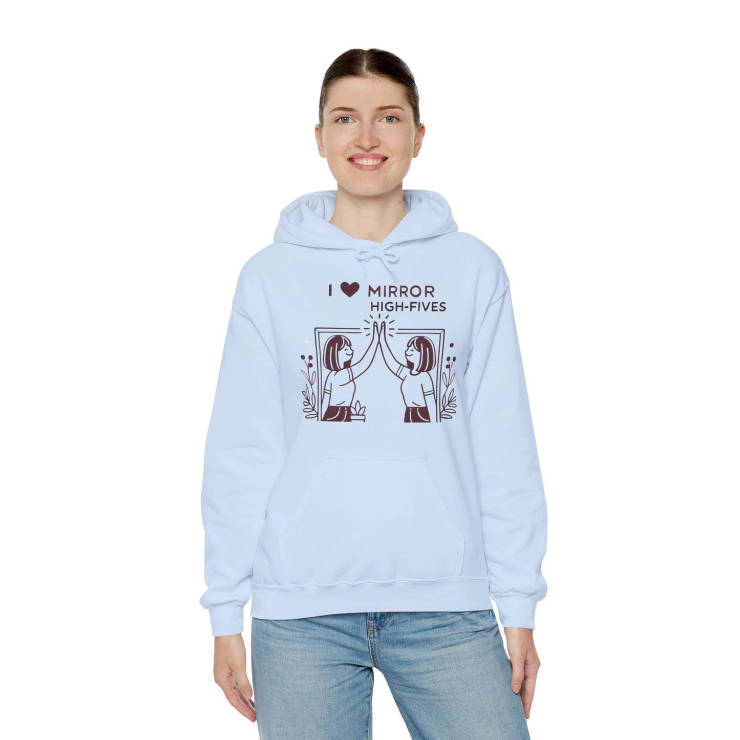 I Love Mirror High Fives Woman's Hoodie - My Higher Being