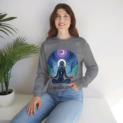 I Meditate Woman's Sweatshirt - My Higher Being