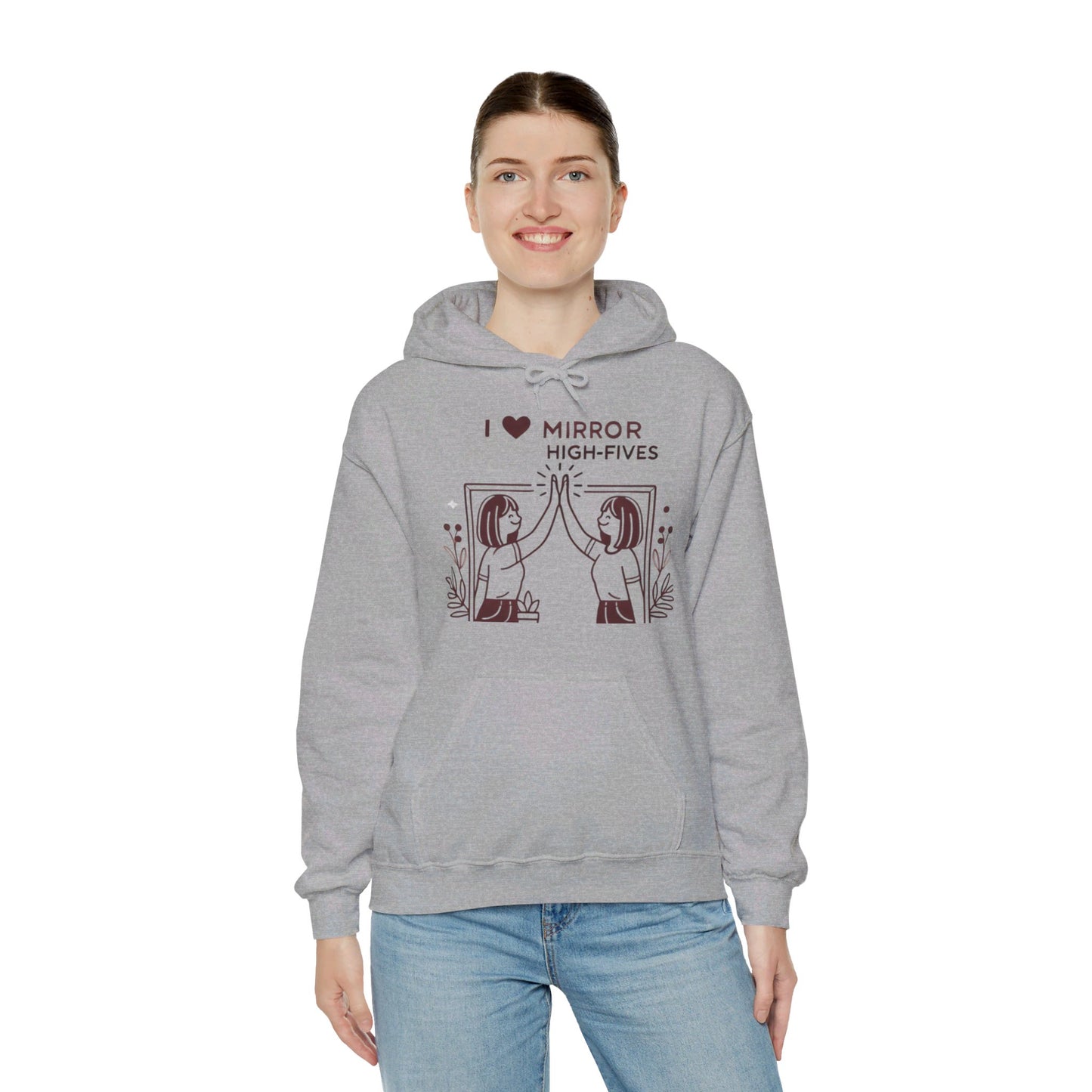 I Love Mirror High Fives Woman's Hoodie - My Higher Being