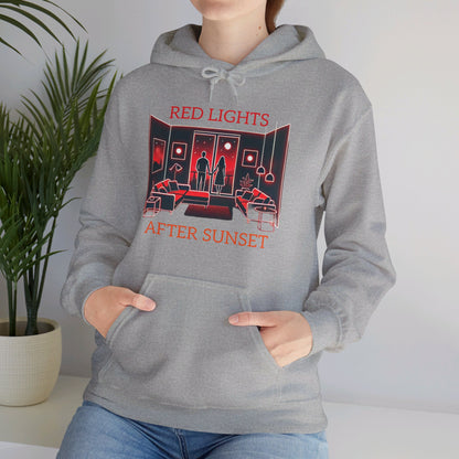 Red Lights After Sunset Couples' Hoodie - My Higher Being