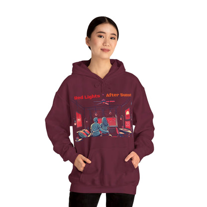 Red Lights After Sunset Couples' Hoodie - My Higher Being