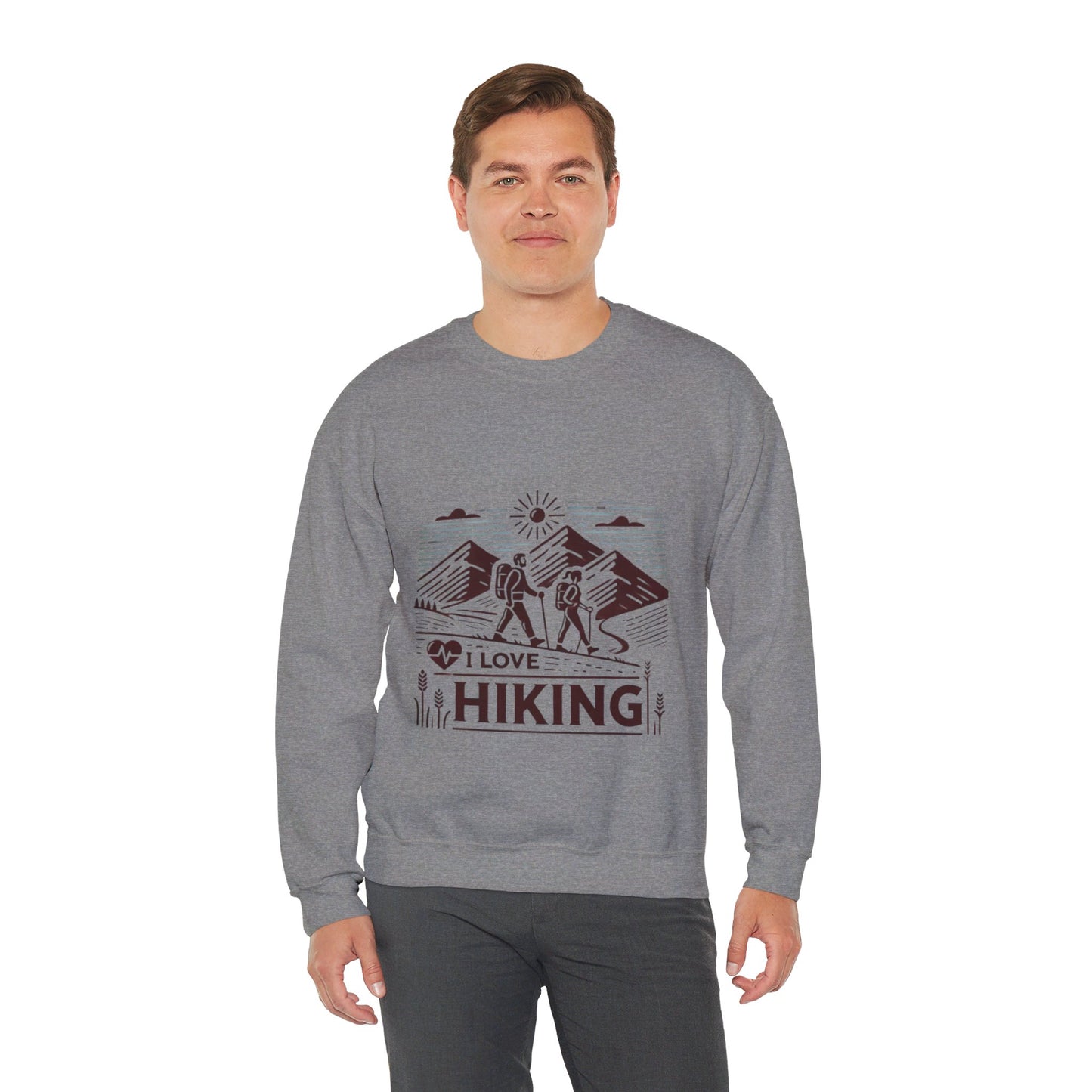 I Love Hiking Couples' Sweatshirt - My Higher Being