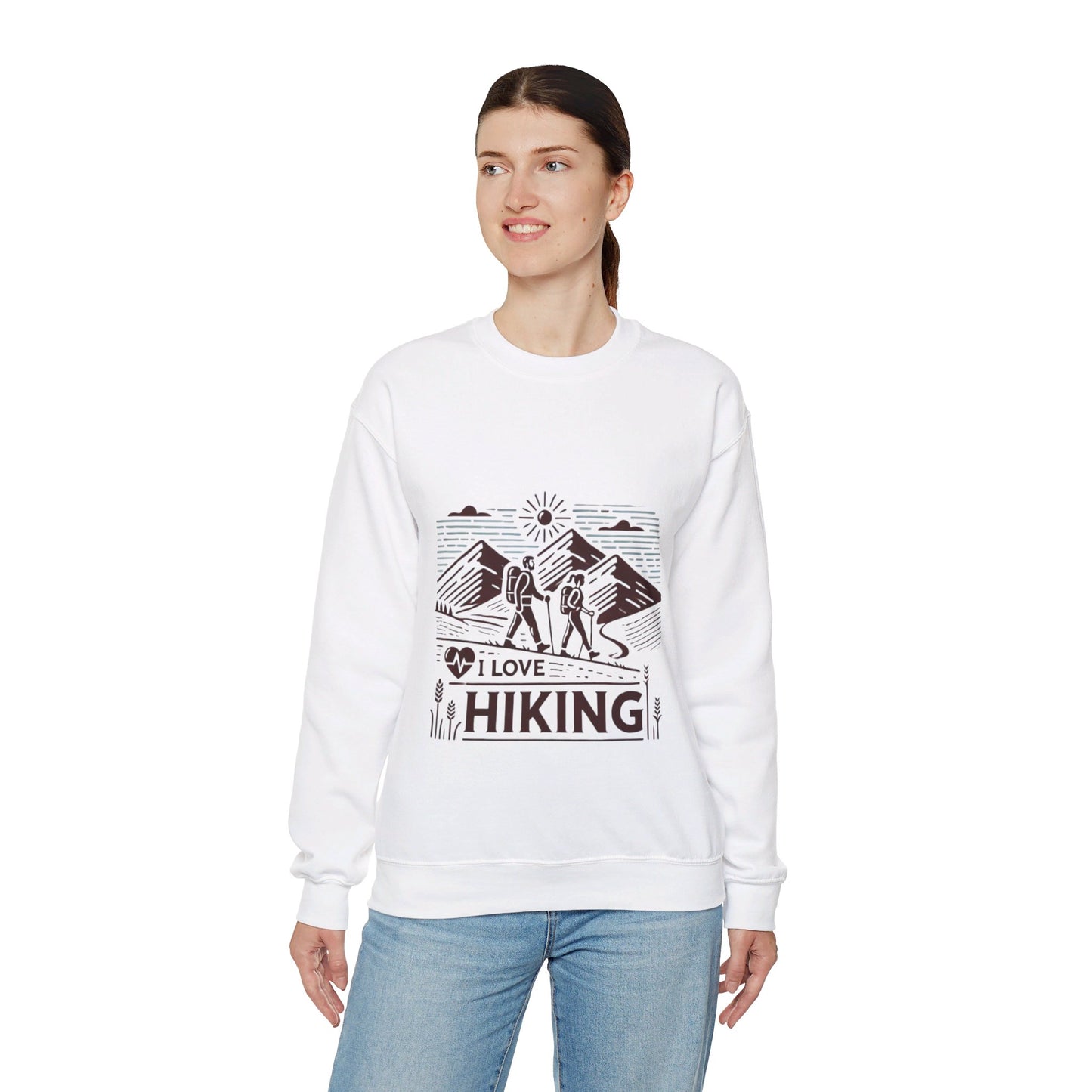 I Love Hiking Couples' Sweatshirt - My Higher Being