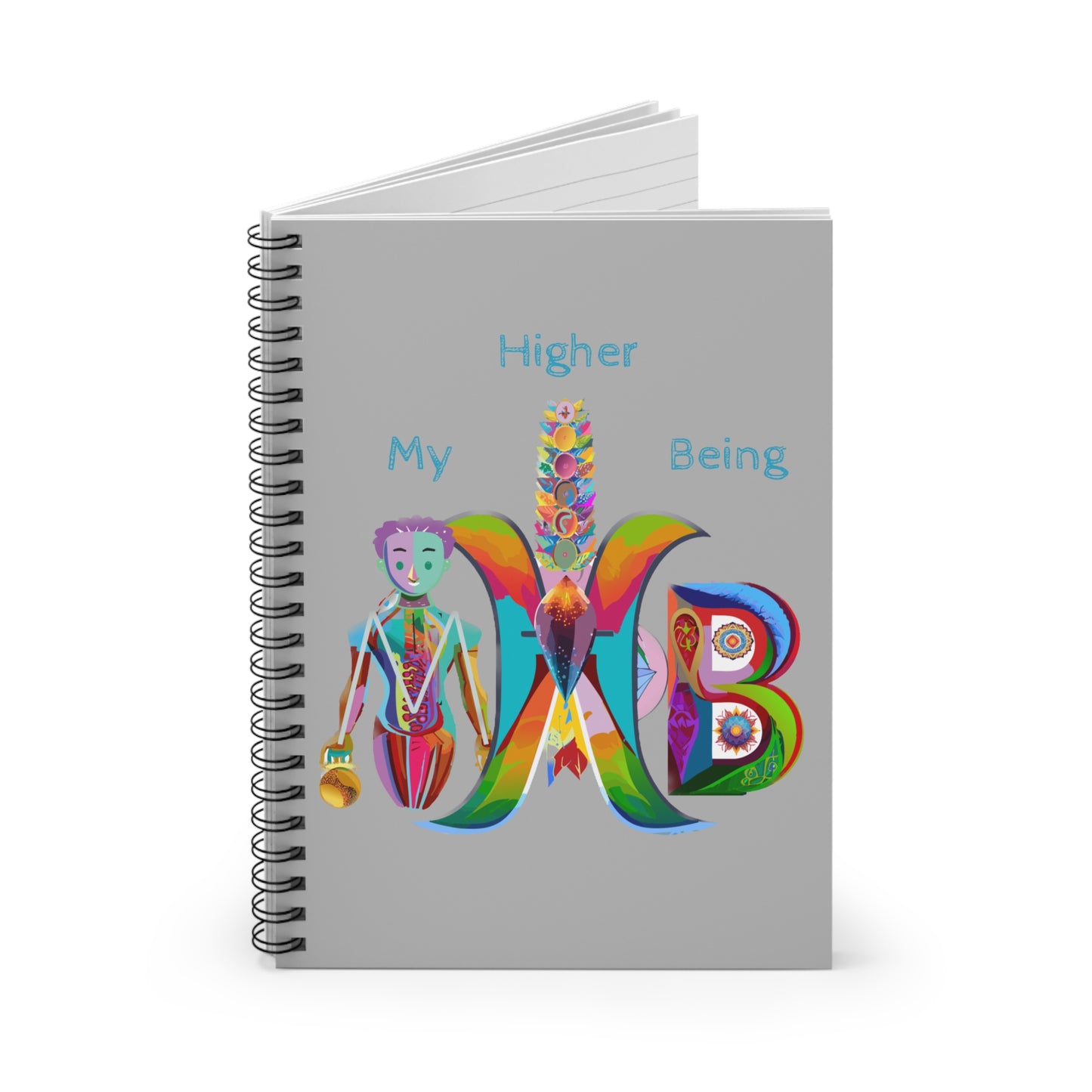 My Higher Being_Spiral Notebook - Ruled Line_Grey - My Higher Being