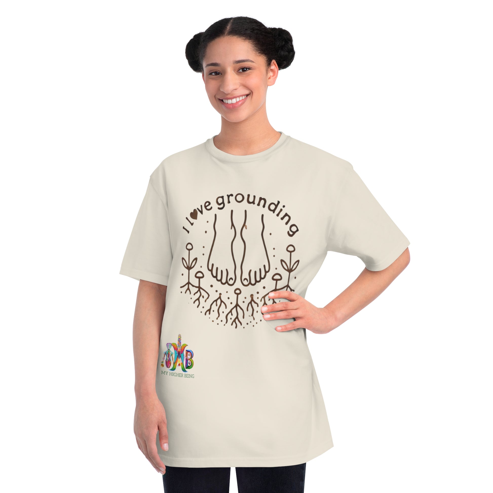 'I Love Grounding'_100% Organic Cotton T-Shirt - My Higher Being