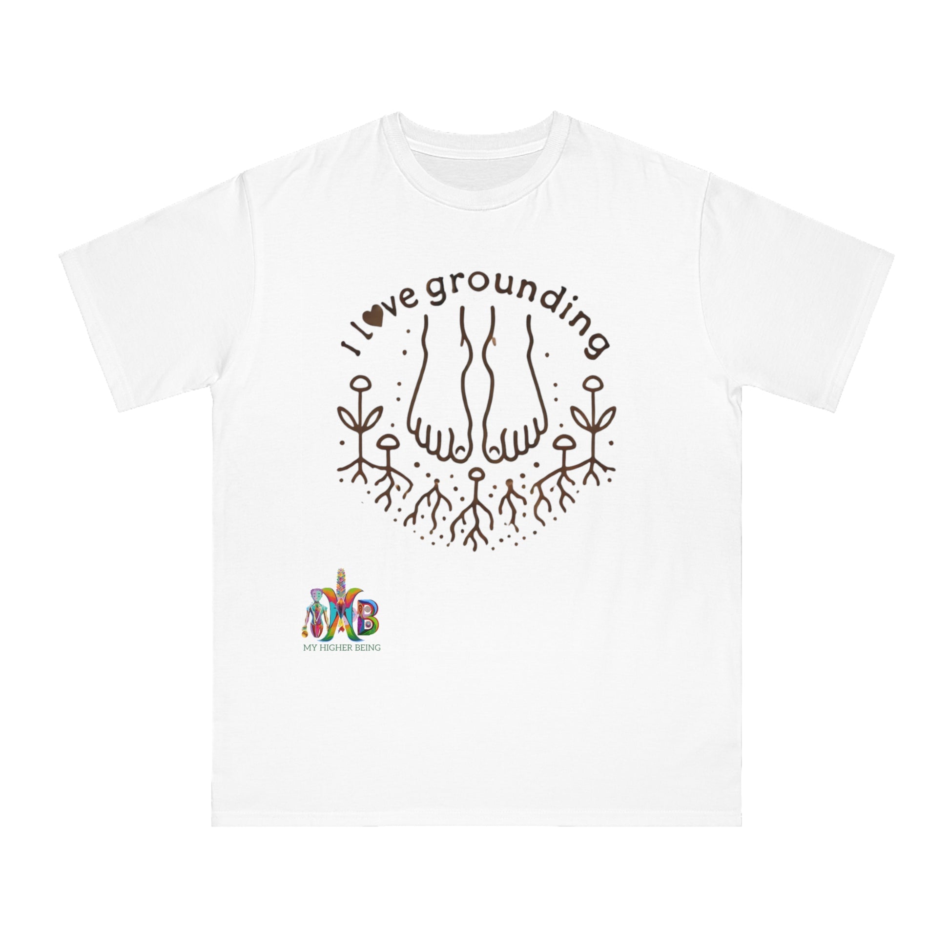 'I Love Grounding'_100% Organic Cotton T-Shirt - My Higher Being