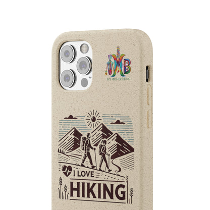 'I Love Hiking'_Plastic Free Biodegradable Phone Case (MHB Edition) - My Higher Being