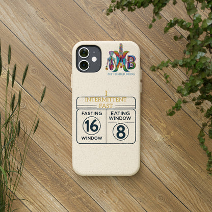 'I Intermittent Fast_16-8'_Plastic Free Biodegradable Phone Case (MHB Edition)