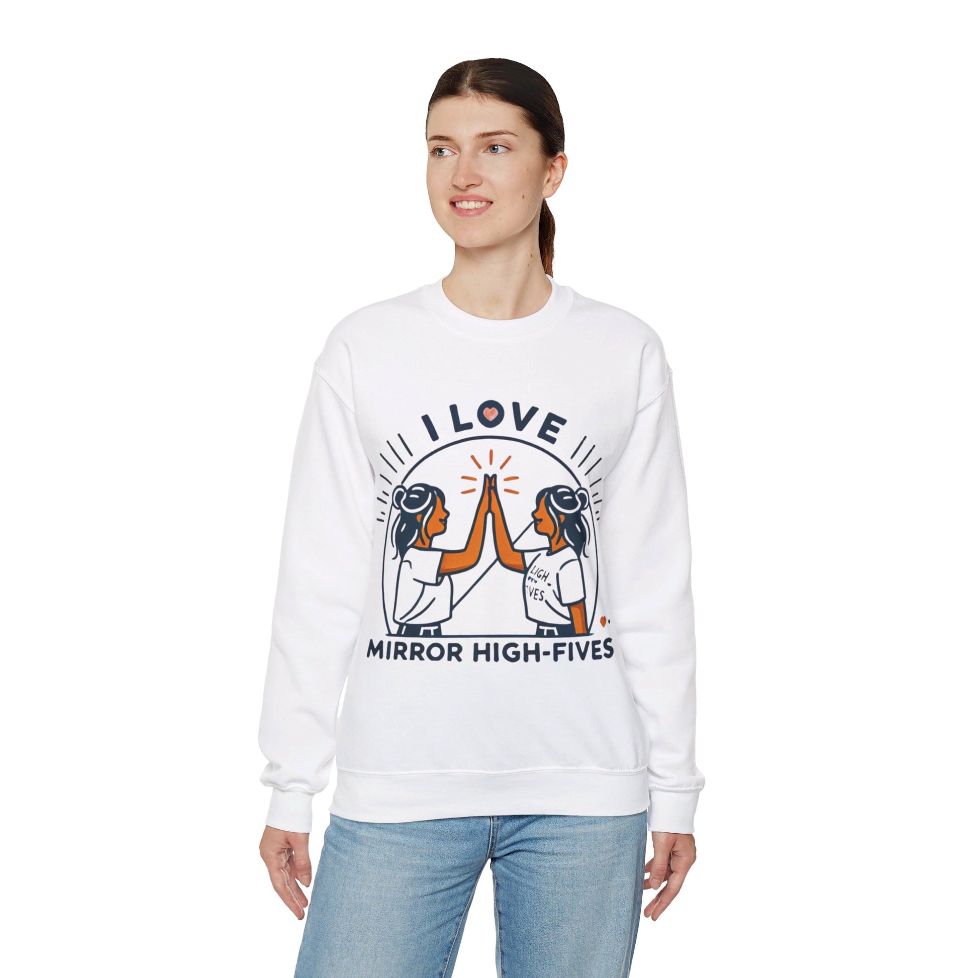 I Love Mirror High Fives Woman's Sweatshirt - My Higher Being