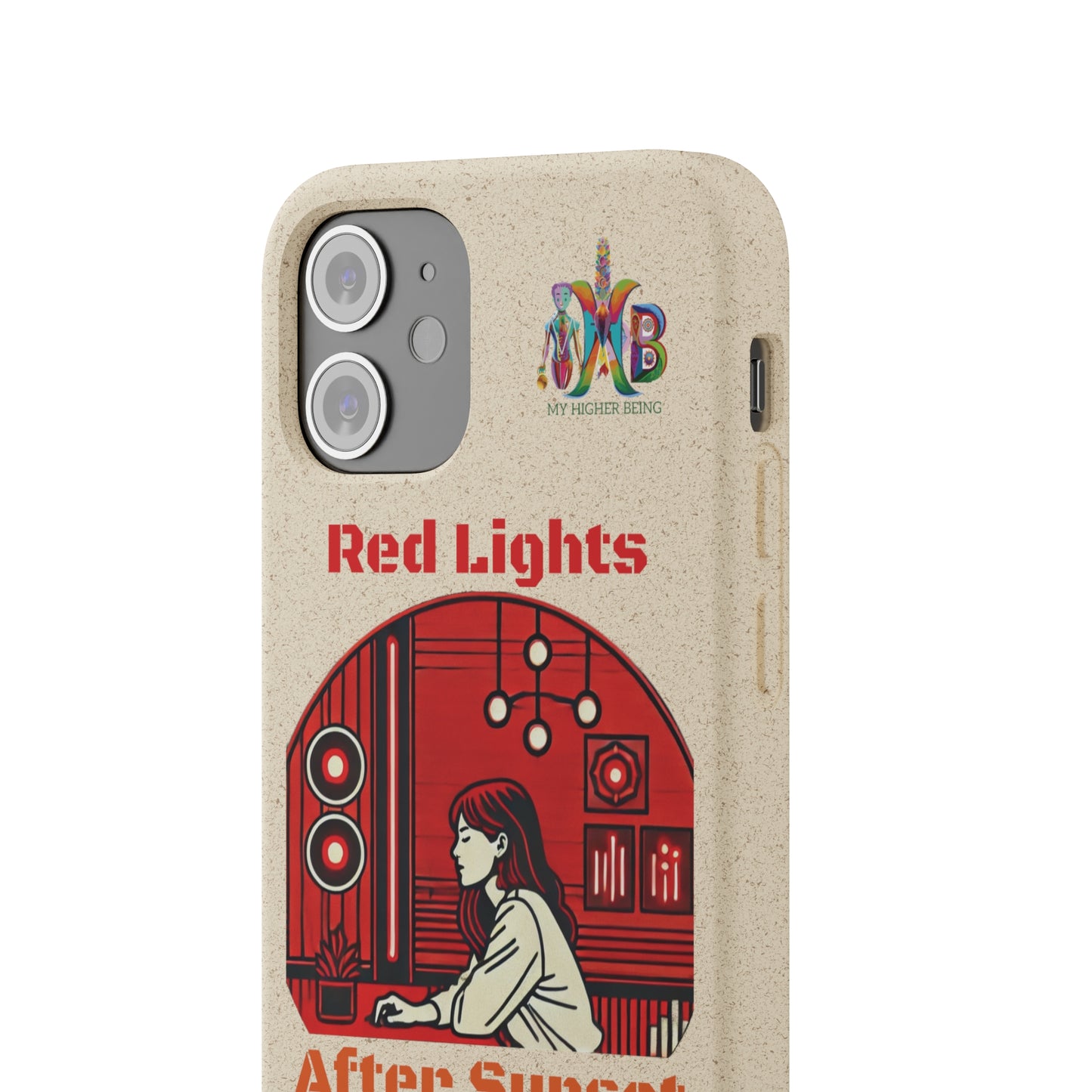 'Red Lights After Sunset'_Plastic Free Biodegradable Phone Case (MHB Edition) - My Higher Being