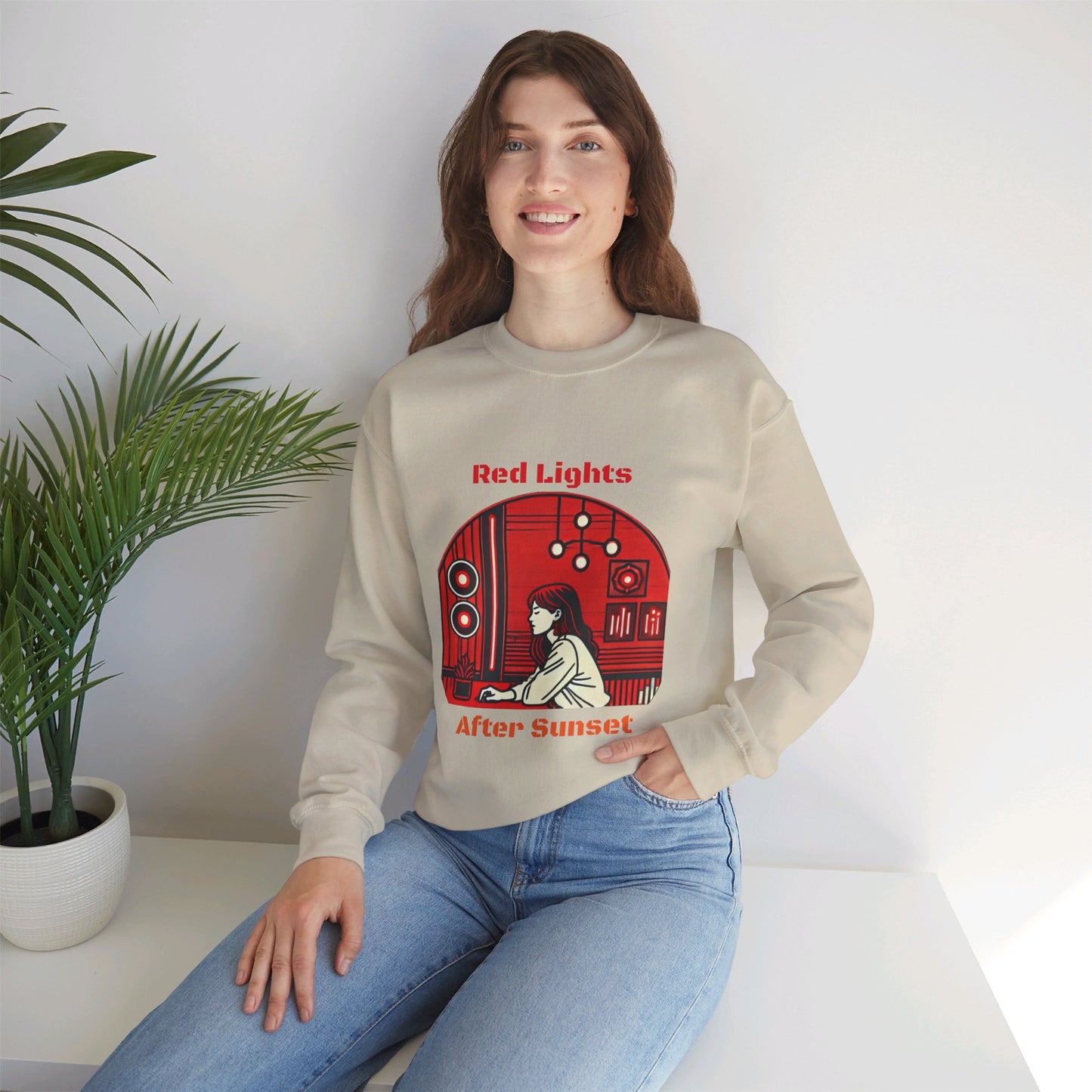 Red Lights After Sunset Woman's Sweatshirt - My Higher Being