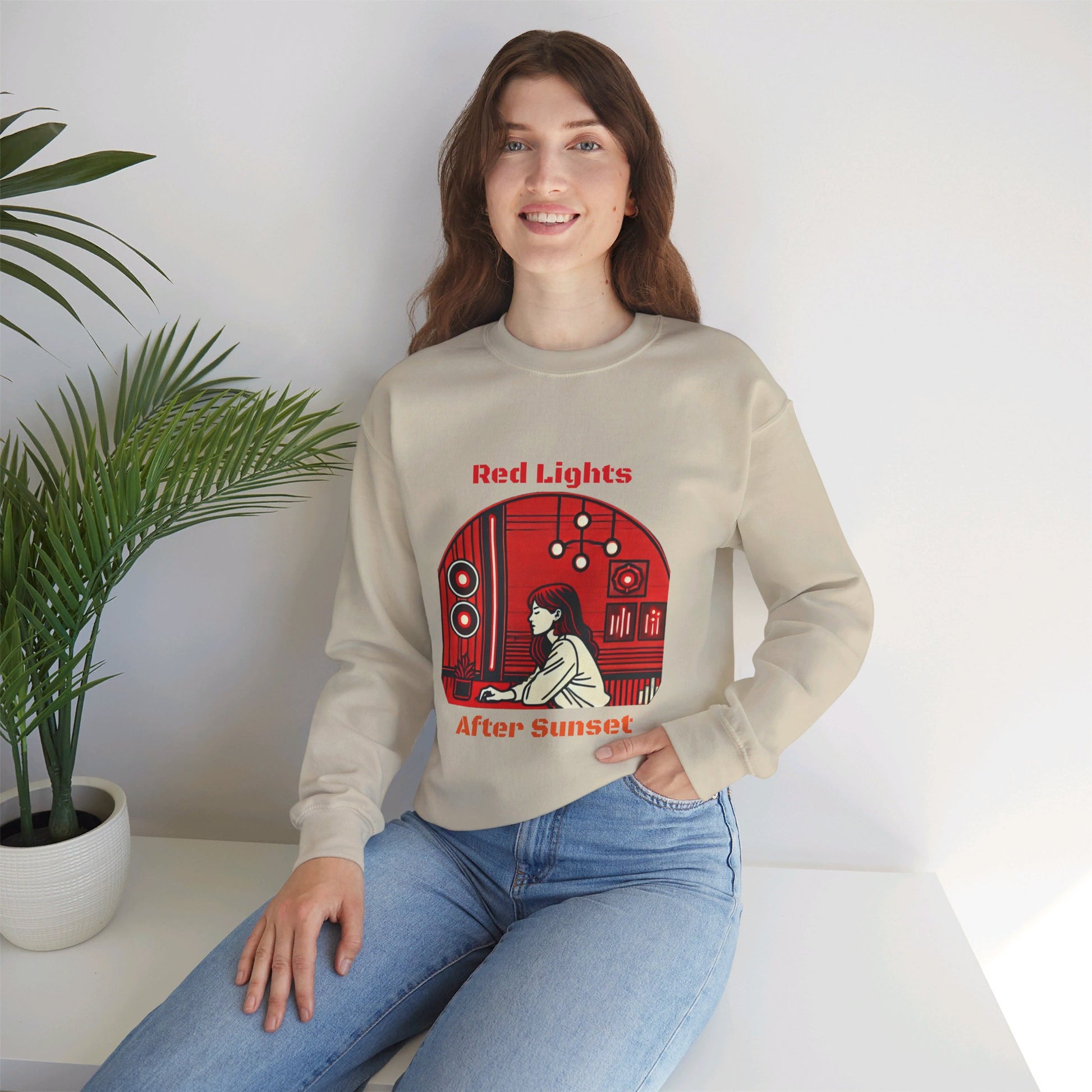 Red Lights After Sunset Woman's Sweatshirt - My Higher Being