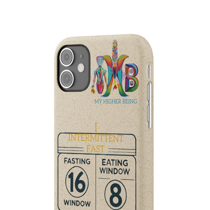 'I Intermittent Fast_16-8'_Plastic Free Biodegradable Phone Case (MHB Edition)