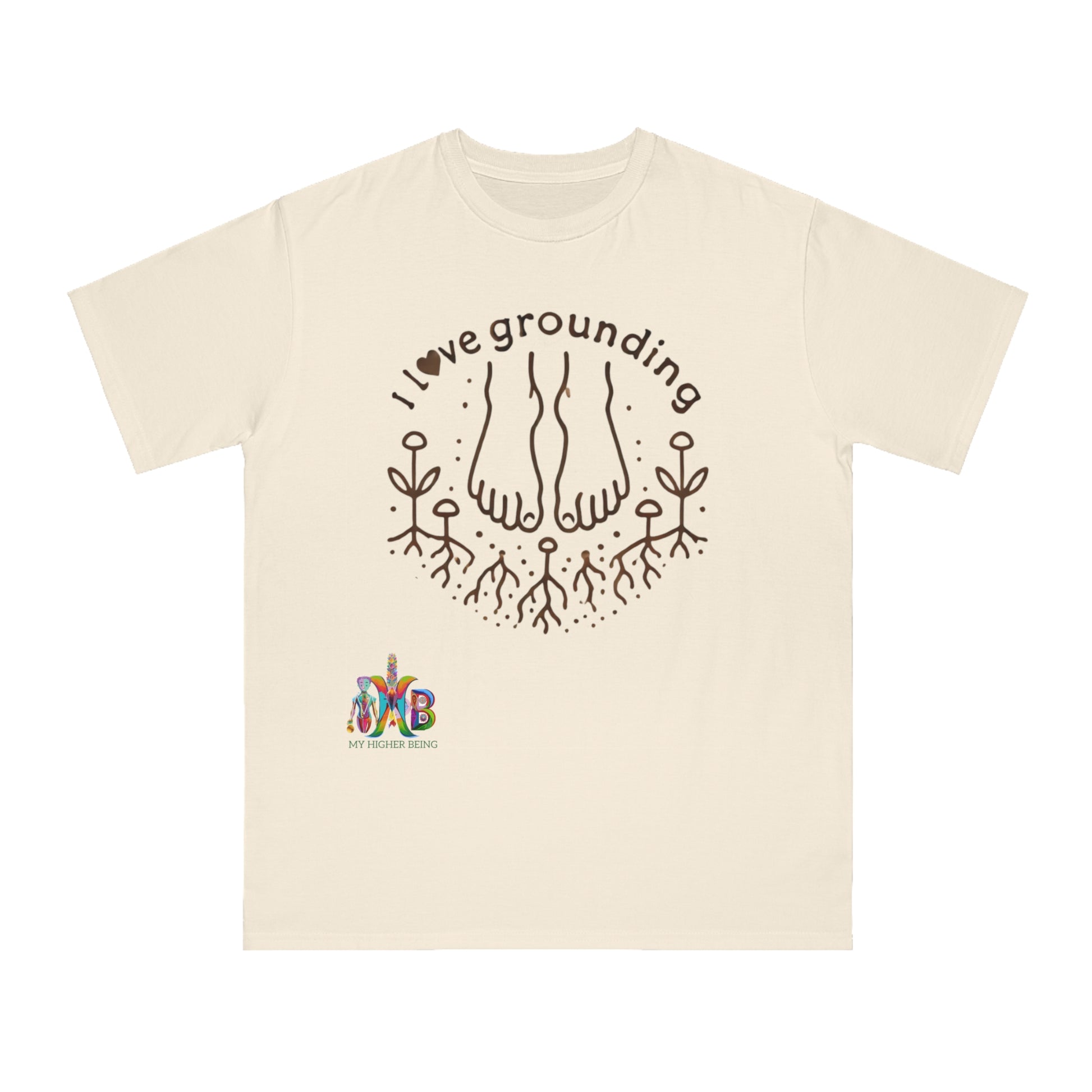 'I Love Grounding'_100% Organic Cotton T-Shirt - My Higher Being