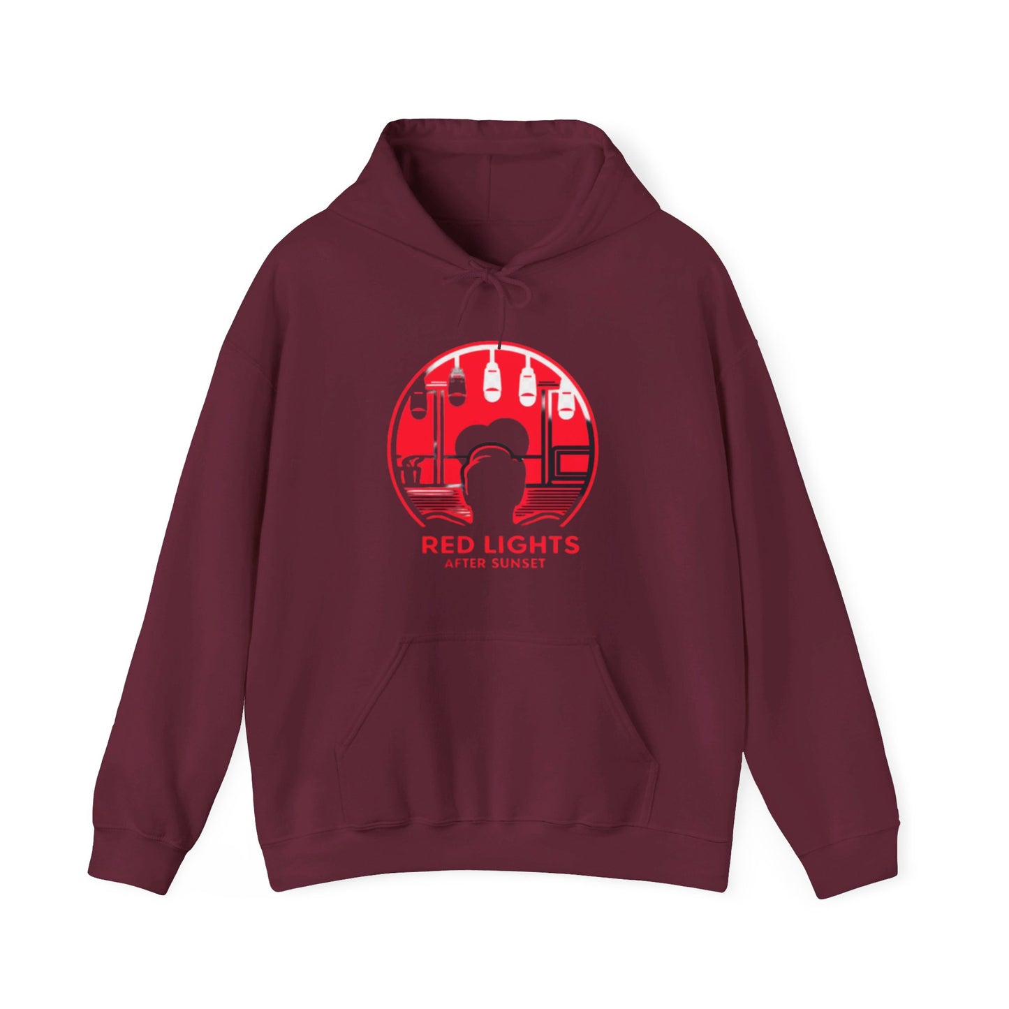 Red Lights After Sunset Man's Hoodie - My Higher Being