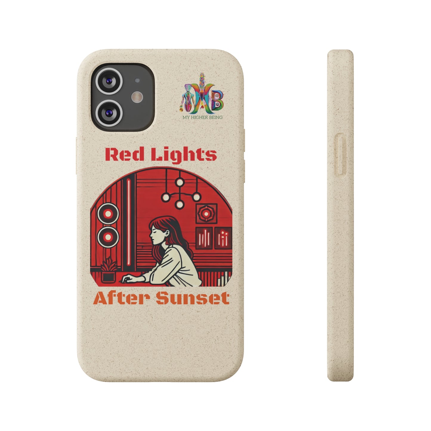 'Red Lights After Sunset'_Plastic Free Biodegradable Phone Case (MHB Edition) - My Higher Being