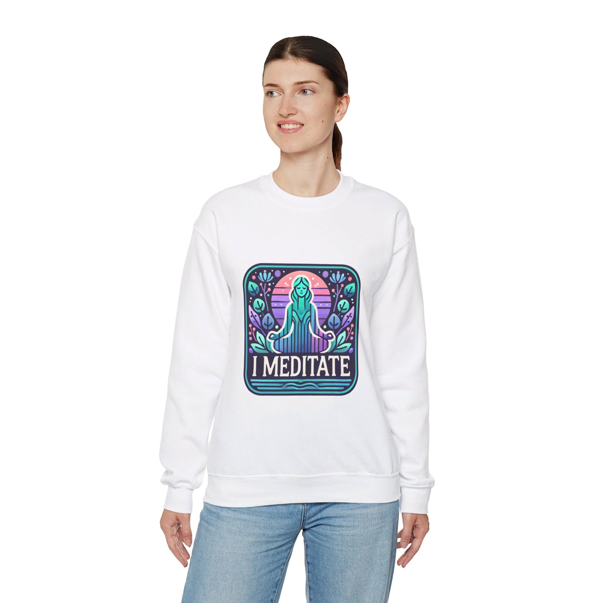 I Meditate Woman's Sweatshirt - My Higher Being