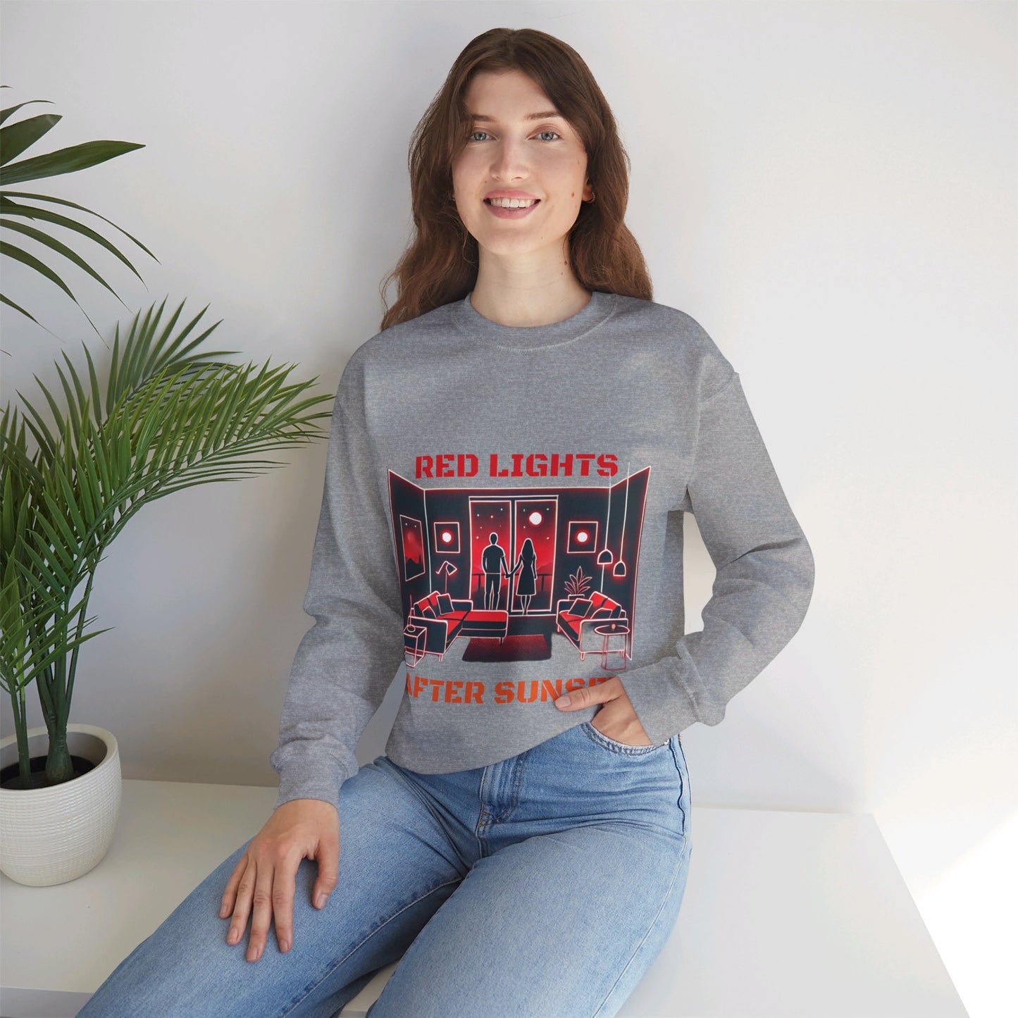 Red Lights After Sunset Sweatshirt - My Higher Being