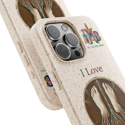 'I Love Grounding'_Plastic Free Biodegradable Phone Case
