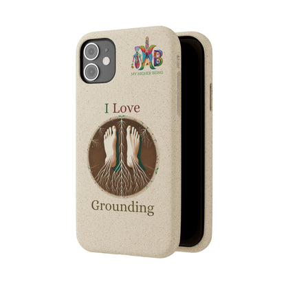 'I Love Grounding'_Plastic Free Biodegradable Phone Case