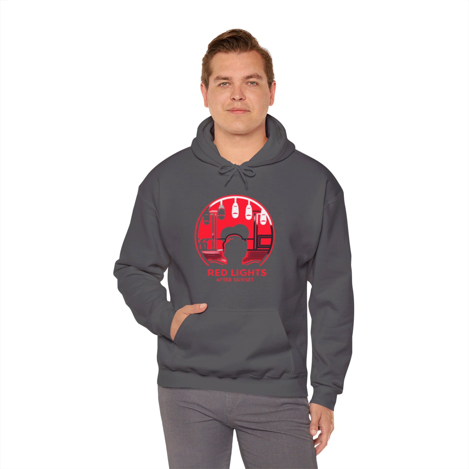 Red Lights After Sunset Man's Hoodie - My Higher Being