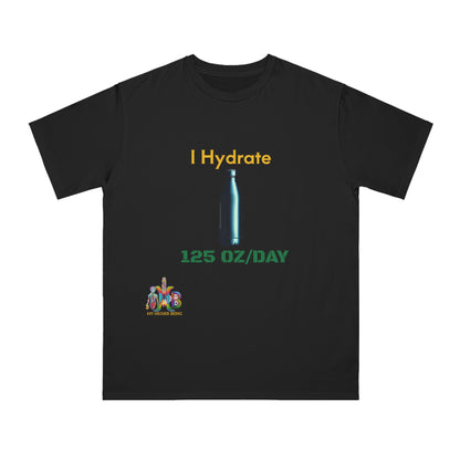 'I Hydrate 125 OZ/DAY'_100% Organic Cotton T-Shirt