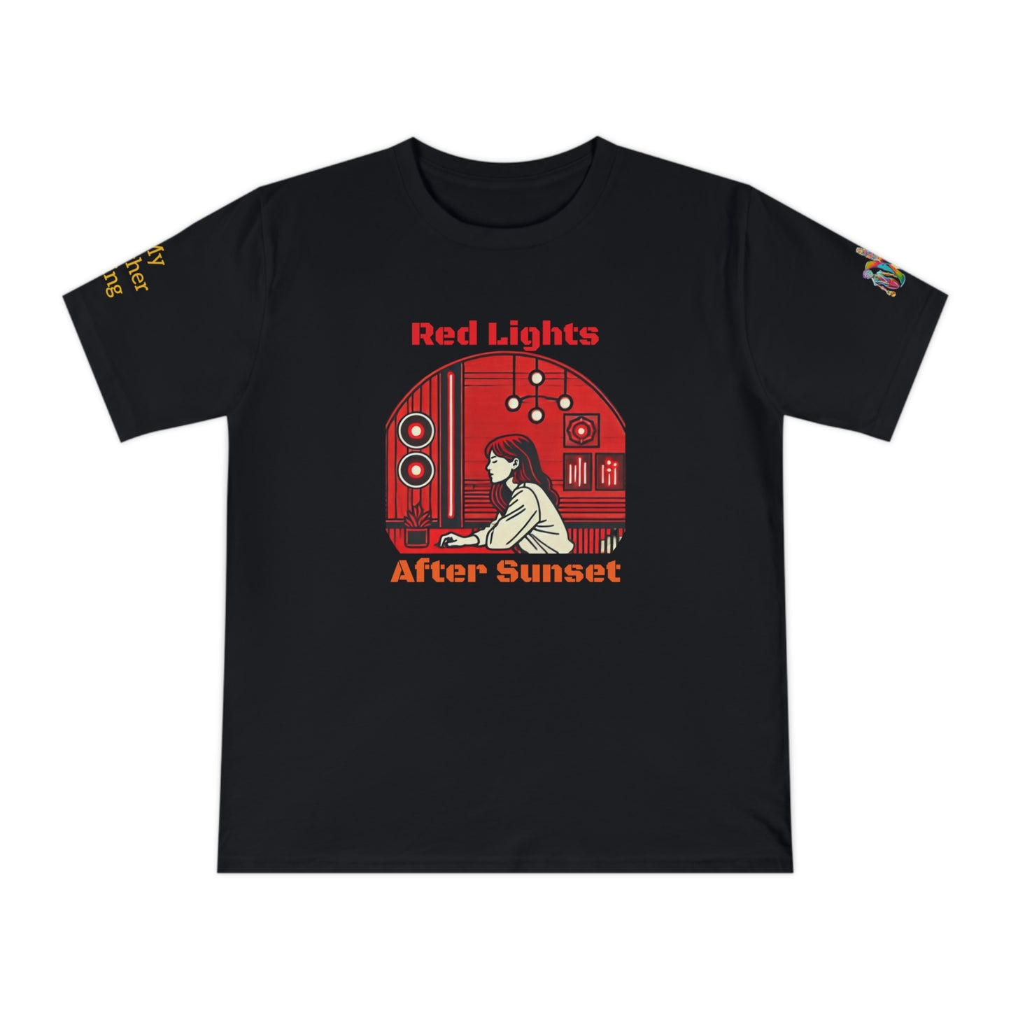 'Red Lights After Sunset' (MHB EDITION)_100% Organic Cotton T-Shirt - My Higher Being