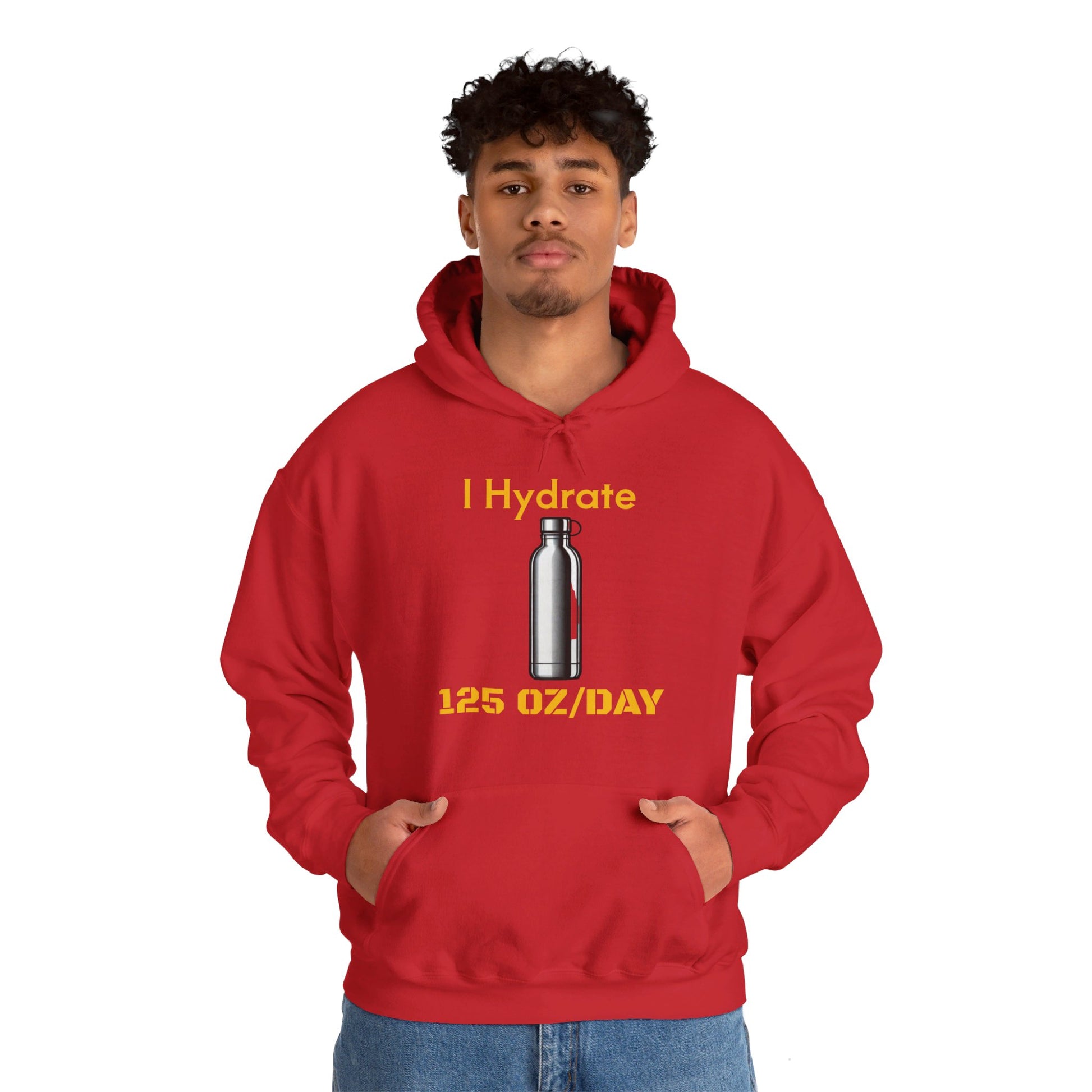 I Hydrate Man's Hoodie_125 oz/day - My Higher Being