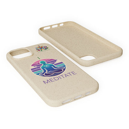 I Meditate — Plastic Free Biodegradable Phone Case — Design 4
