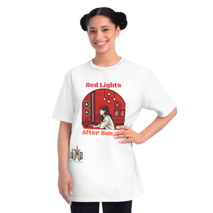 'Red Lights After Susnet'_100% Organic Cotton T-Shirt