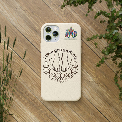 'I Love Grounding'_Plastic Free Biodegradable Phone Case