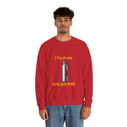 I Hydrate Man's Sweatshirt_125 oz/day - My Higher Being