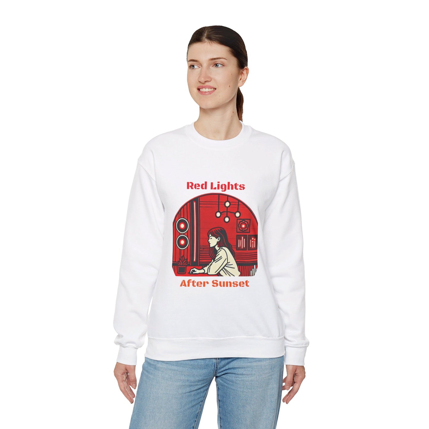 Red Lights After Sunset Woman's Sweatshirt - My Higher Being