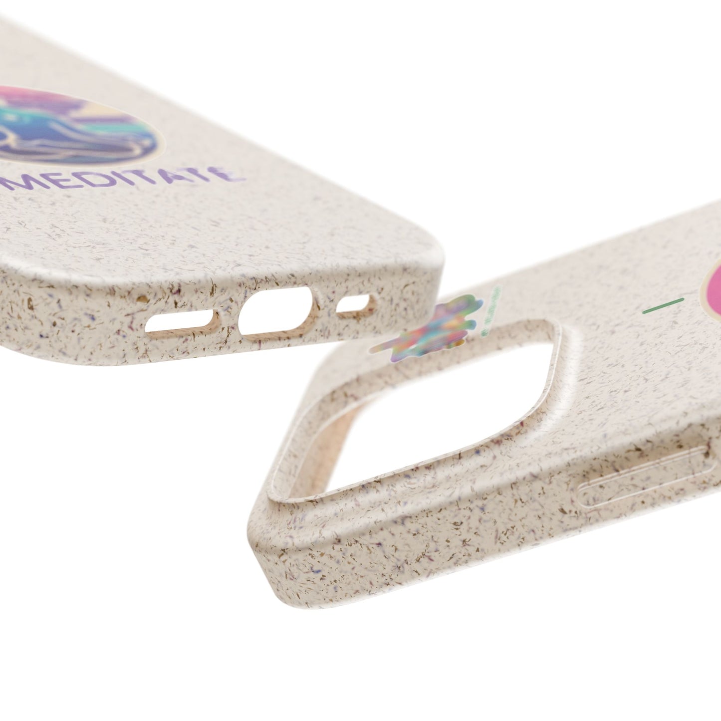 I Meditate — Plastic Free Biodegradable Phone Case — Design 4