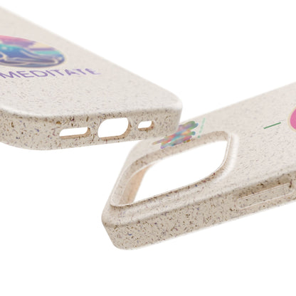 I Meditate — Plastic Free Biodegradable Phone Case — Design 4