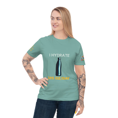 'I Hydrate 125 OZ/DAY' (MHB EDITION)_100% Organic Cotton T-Shirt