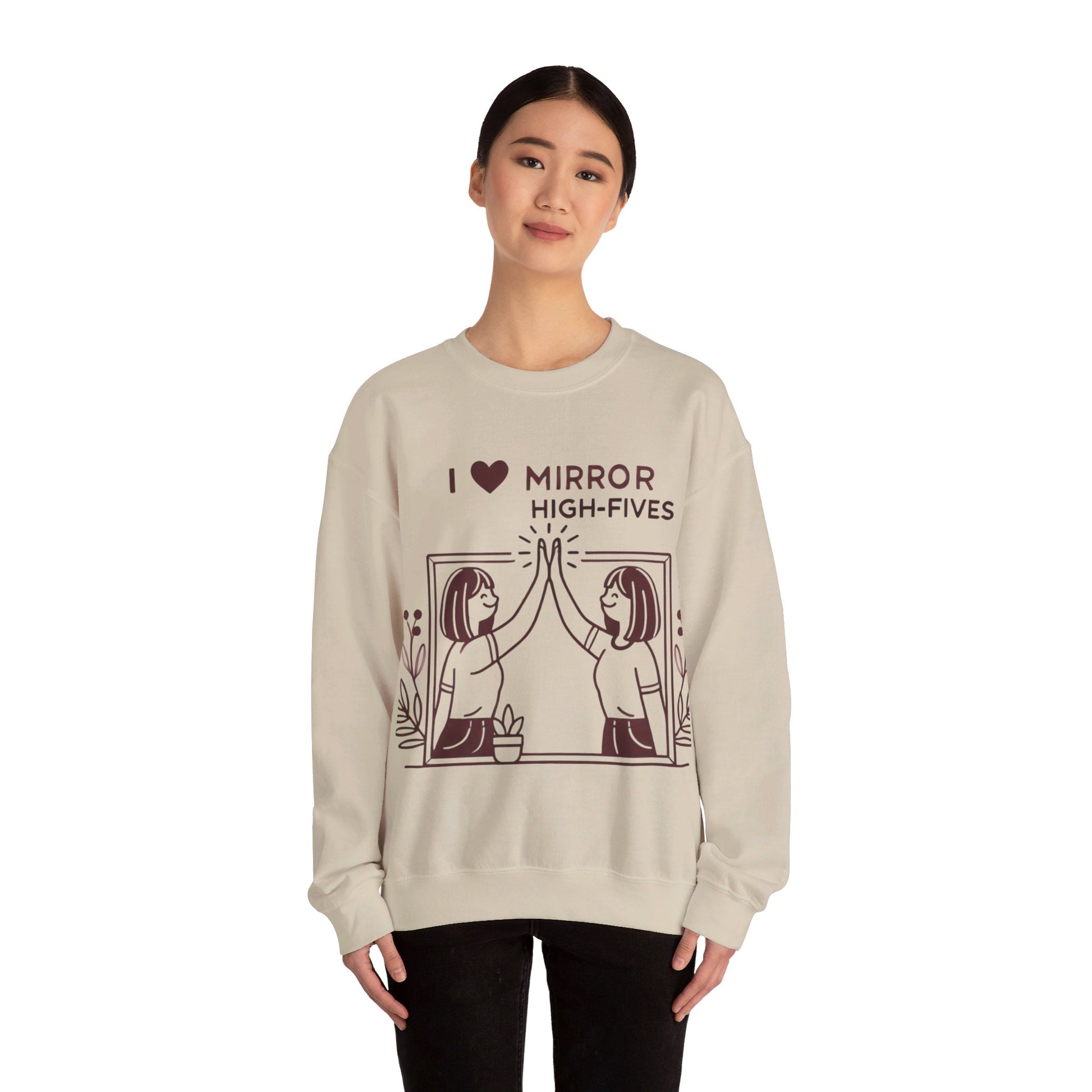 I Love Mirror High Fives Woman's Sweatshirt - My Higher Being