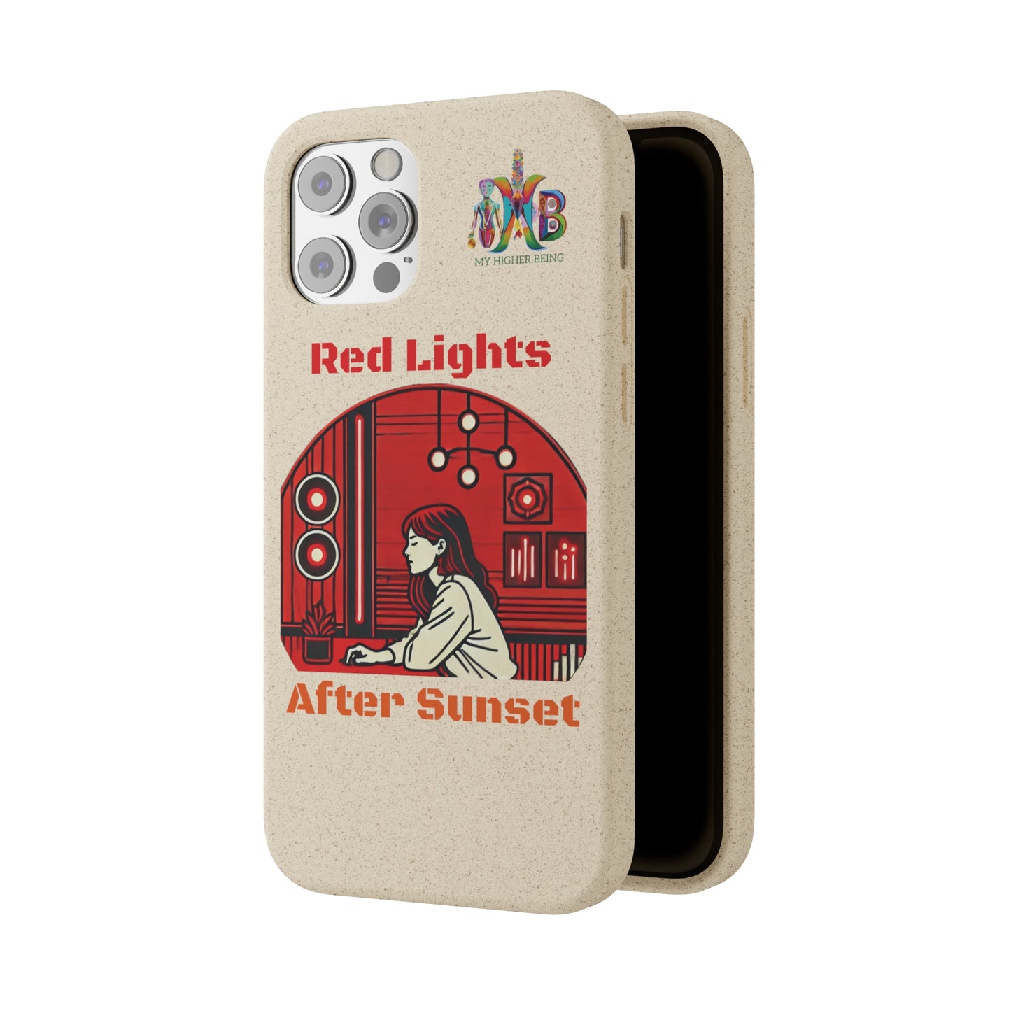 'Red Lights After Sunset'_Plastic Free Biodegradable Phone Case (MHB Edition) - My Higher Being