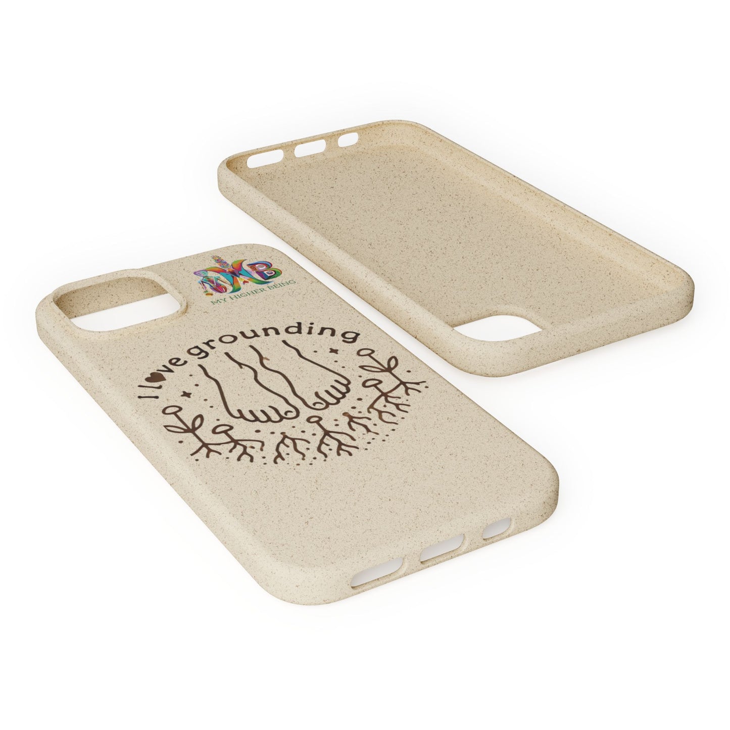 'I Love Grounding'_Plastic Free Biodegradable Phone Case